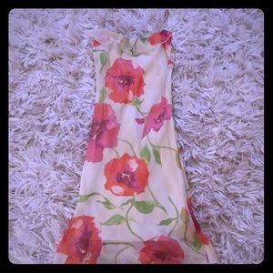 Delicate sheer overlay flowered dress